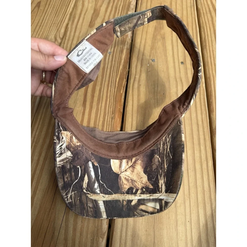 Drake Waterfowl Hat Visor Adjustable Mens One Size Brown Camouflage Hunting